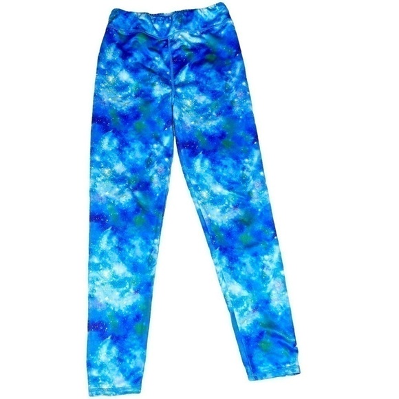 More Than Magic Sky Galaxy Blue Multicolor Kids Leggings - Picture 2 of 5